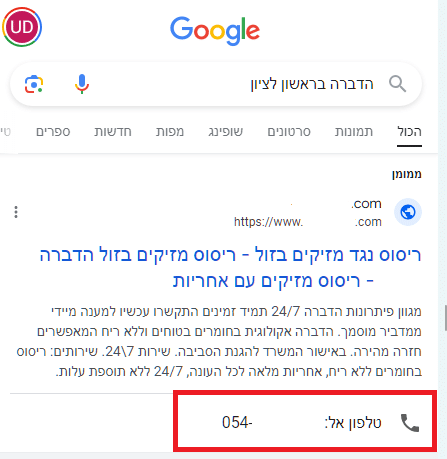 תוסף שיחה למודעות בקמפיינים בגוגל אדס