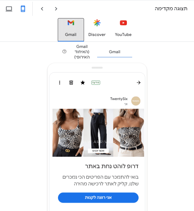 קמפיין דיסקאברי בגוגל אדס