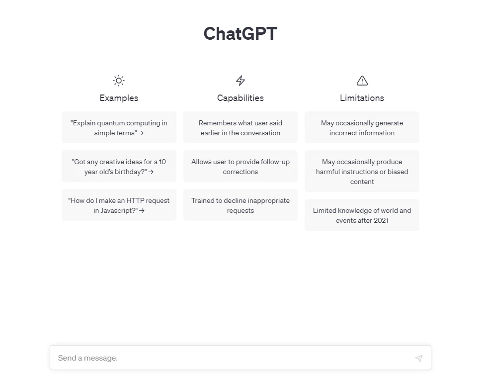 מסך ממשק ChatGPT בשימוש לצורכי שיווק דיגיטלי וכתיבת תוכן לעסק